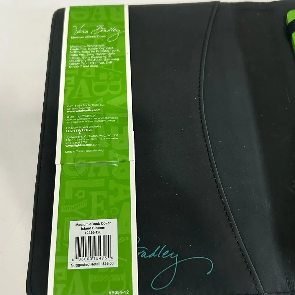 Vera Bradley Medium eBooks Cover Island Blooms Never used.